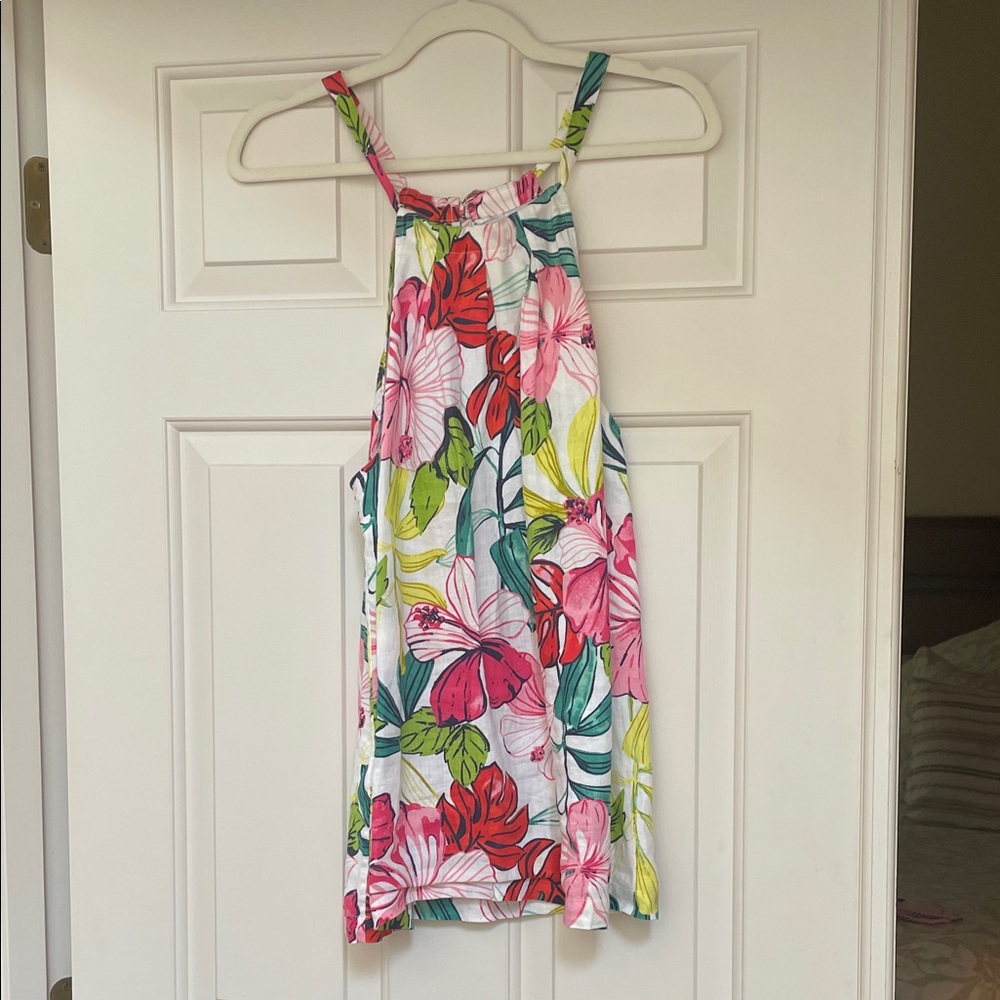 Tommy Bahama Floral Halter Top - Pink, Red, Green L